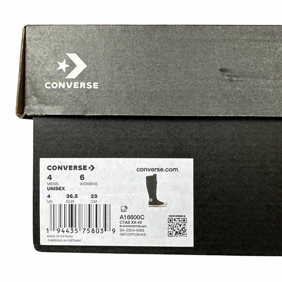 ⭐Converse Chuck Taylor XXHi Leather Straps 4 Men's Sneakers Boots Black A16600C⭐ - Picture 8 of 9